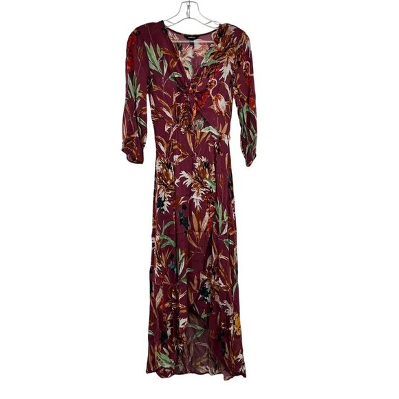Express Dresses & Skirts - Express Women's Long Sleeve Hi Low Dress Multicolor Size XS Cut Out